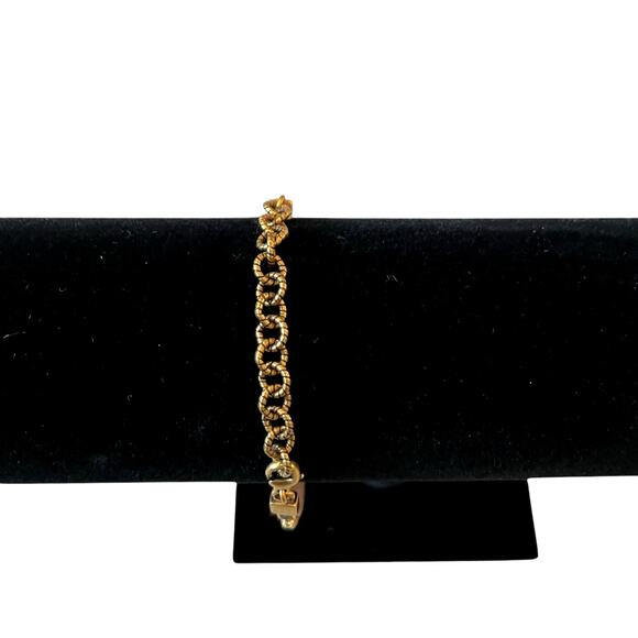 Authentic GUCCI Gold Double G Crystal Rhinestone Bracelet NEW - Picture 8 of 16